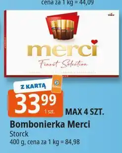 E.Leclerc Bombonierka czerwona Storck Merci oferta