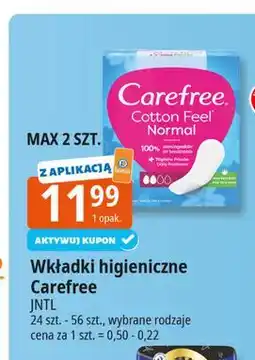 E.Leclerc Wkładki cotton feel Carefree oferta