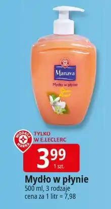 E.Leclerc Mydło w płynie citrus flower Wiodąca Marka Manava oferta