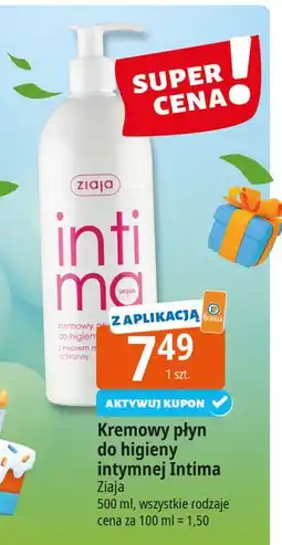 E.Leclerc Kremowy płyn do higieny intymnej z kwasem mlekowym Ziaja Intima oferta