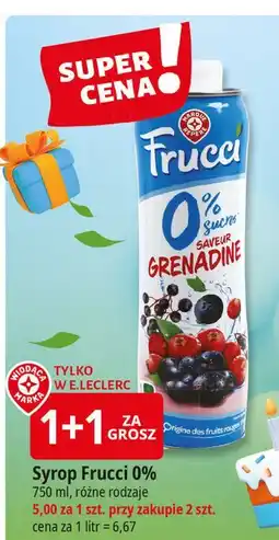E.Leclerc Syrop grenadinowy Wiodąca Marka Frucci oferta