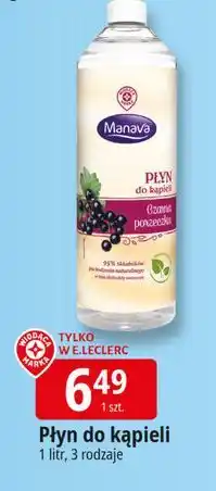 E.Leclerc Płyn do kąpieli czarna porzeczka Wiodąca Marka Manava oferta
