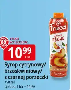 E.Leclerc Syrop z czarnej porzeczki Wiodąca Marka Frucci oferta