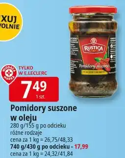 E.Leclerc Pomidory suszone w oleju z ziołami Wiodąca Marka Rustica oferta