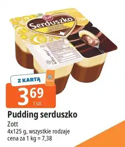 E.Leclerc Pudding czekoladowy z sosem waniliowym Zott Serduszko oferta