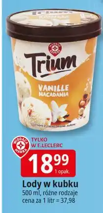 E.Leclerc Lody vanille macadamia Wiodąca Marka Trium oferta