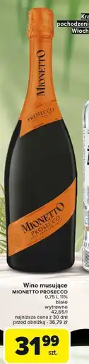 Carrefour Wino białe wytrawne Mionetto Prosecco oferta