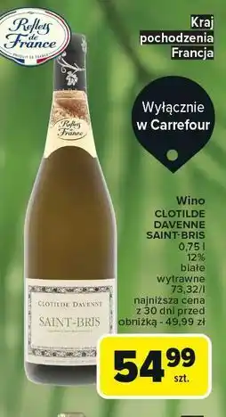 Carrefour Wino Clotilde Davenne Saint-Bris oferta