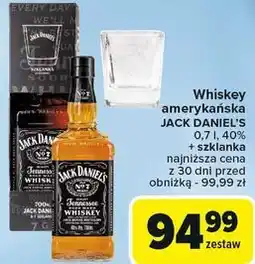 Carrefour Whiskey + szklanka Jack Daniel's Old No. 7 oferta