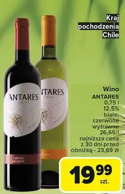 Carrefour Wino czerwone wytrawne Antares oferta
