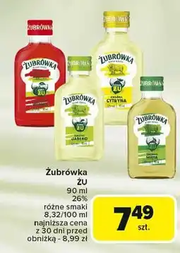 Carrefour Wódka Żubrówka Limonka Wiśnia oferta