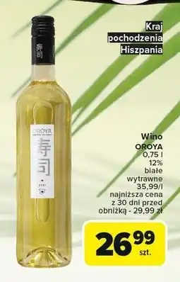 Carrefour Wino wytrawne Oroya Sushi oferta