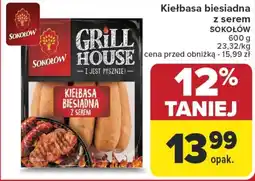Carrefour Market Kiełbasa biesiadna z serem SOKOŁÓW oferta