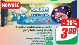 Dino Ciastka z nadzieniem o smaku gumy balonowej Smerfy oferta