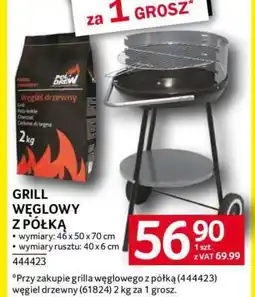 Selgros Grill węglowy z półką oferta