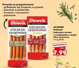 Kaufland OLEWNIK Kiełbaski bekonowo-serowe lub krakowskie z szynki oferta