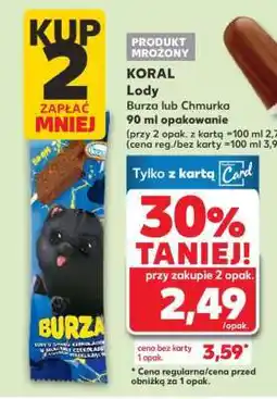 Kaufland Lody Burza lub Chmurka 90 ml opakowanie oferta