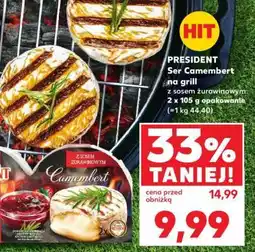 Kaufland PRESIDENT Ser Camembert na grill oferta