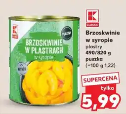 Kaufland Brzoskwinie w syropie plastry oferta