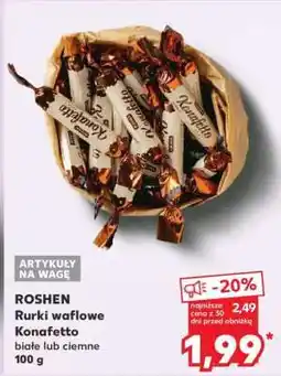 Kaufland ROSHEN Rurki waflowe Konafetto białe lub ciemne 100 g oferta