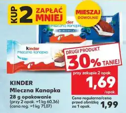 Kaufland Kinder Mleczna Kanapka oferta
