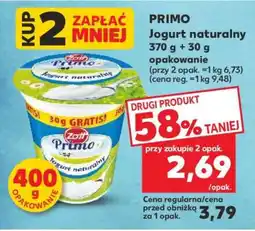 Kaufland PRIMO Jogurt naturalny 370 g + 30 g opakowanie oferta