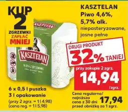 Kaufland KASZTELAN Piwo 4,6%, 5,7% alk. niepasteryzowane, jasne pełne oferta