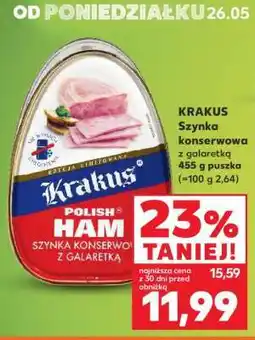 Kaufland KRAKUS Szynka konserwowa z galaretką oferta