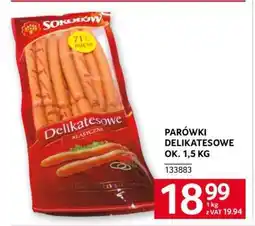 Selgros PARÓWKI DELIKATESOWE OK. 1,5 KG oferta