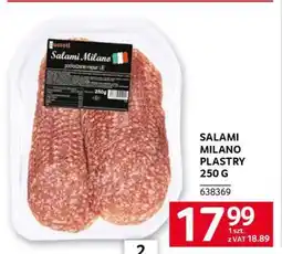 Selgros SALAMI MILANO PLASTRY 250 G oferta