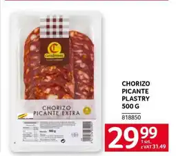 Selgros CHORIZO PICANTE PLASTRY 500 G oferta
