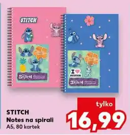 Kaufland STITCH Notes na spirali oferta