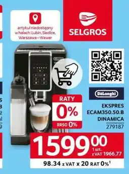 Selgros EKSPRES ECAM350.50.B DINAMICA oferta
