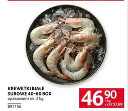 Selgros KREWETKI BIAŁE SUROWE 40-60 BOX oferta