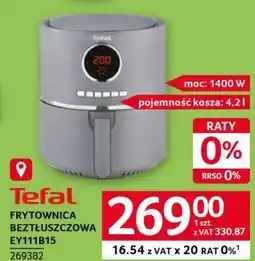 Selgros Tefal Frytownica Beztłuszczowa EY111B15 oferta