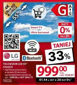 Selgros TELEWIZOR LED 55” 55UQ75 oferta