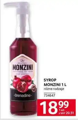 Selgros SYROP MONZINI 1 L oferta