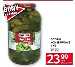 Selgros Ogórki Konserwowe 4 KG oferta
