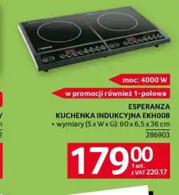 Selgros ESPERANZA KUCHENKA INDUKCYJNA EKH008 oferta