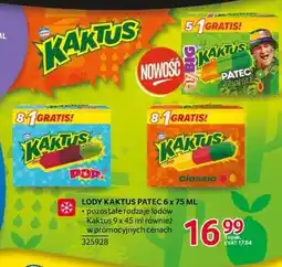 Selgros Lody Kaktus Patec 6 x 75 ml oferta