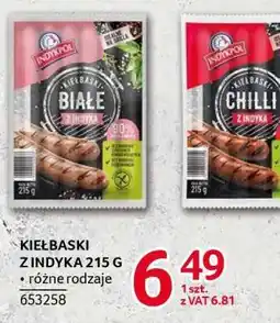 Selgros KIEŁBASKI Z INDYKA 215 G oferta