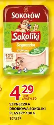 Selgros SZYNKA DROBIOWA SOKOLIKI PLASTRY 100 G oferta
