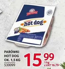 Selgros PARÓWKI HOT DOG OK. 1,5 KG oferta