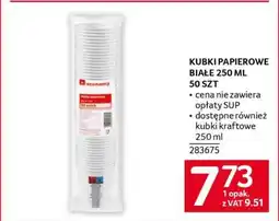 Selgros Kubki papierowe białe 250 ml 50 szt oferta