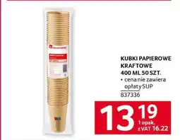 Selgros Kubki papierowe kraftowe 400 ml 50 szt oferta