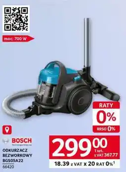 Selgros ODKURZACZ BEZWORKOWY BGS05A22 oferta