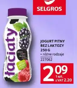 Selgros Łaciaty Jogurt pitny bez laktozy 250 g oferta