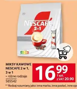 Selgros Miksy kawowe Nescafe 2 w 1, 3 w 1 oferta