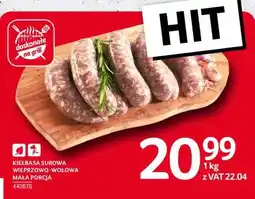 Selgros Kiełbasa surowa wieprzowo-wołowa mała porcja oferta