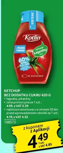Selgros Ketchup bez dodatku cukru 420 g oferta